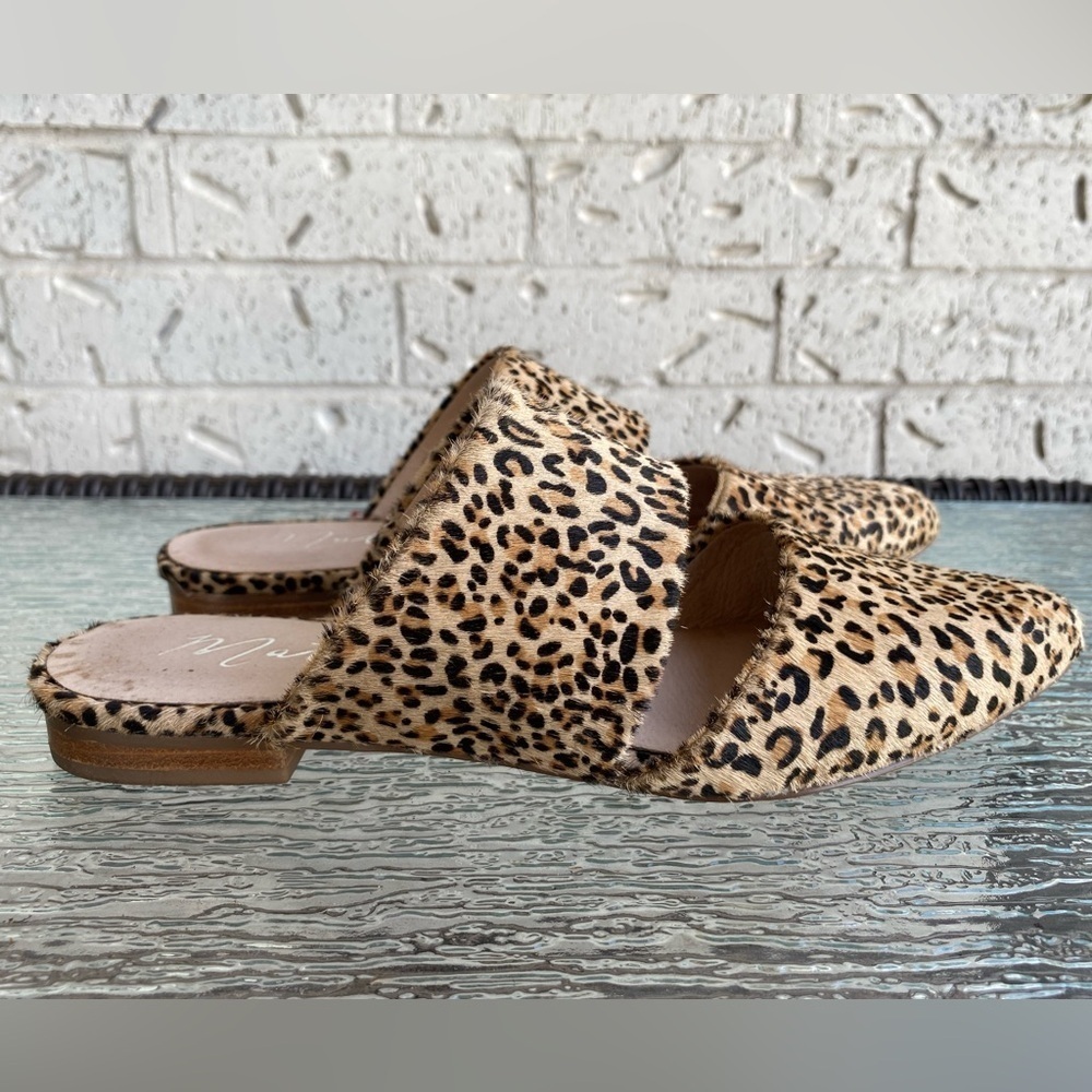 Matisse Leopard Print Leather and Calf Hair Mules Size 7 - Picture 4 of 7